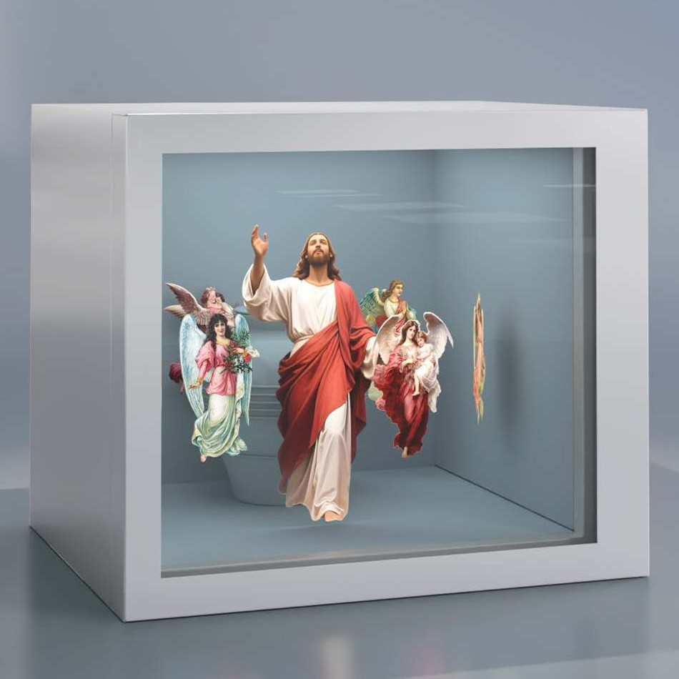 Indoor Columbarium Niches with Holographic Projection Technology