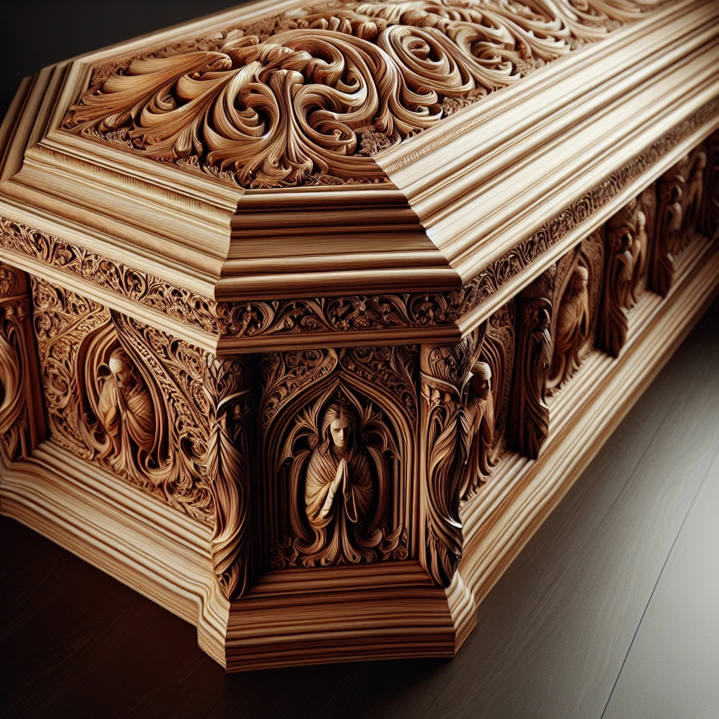 European Style Solid Wood Casket/Coffin